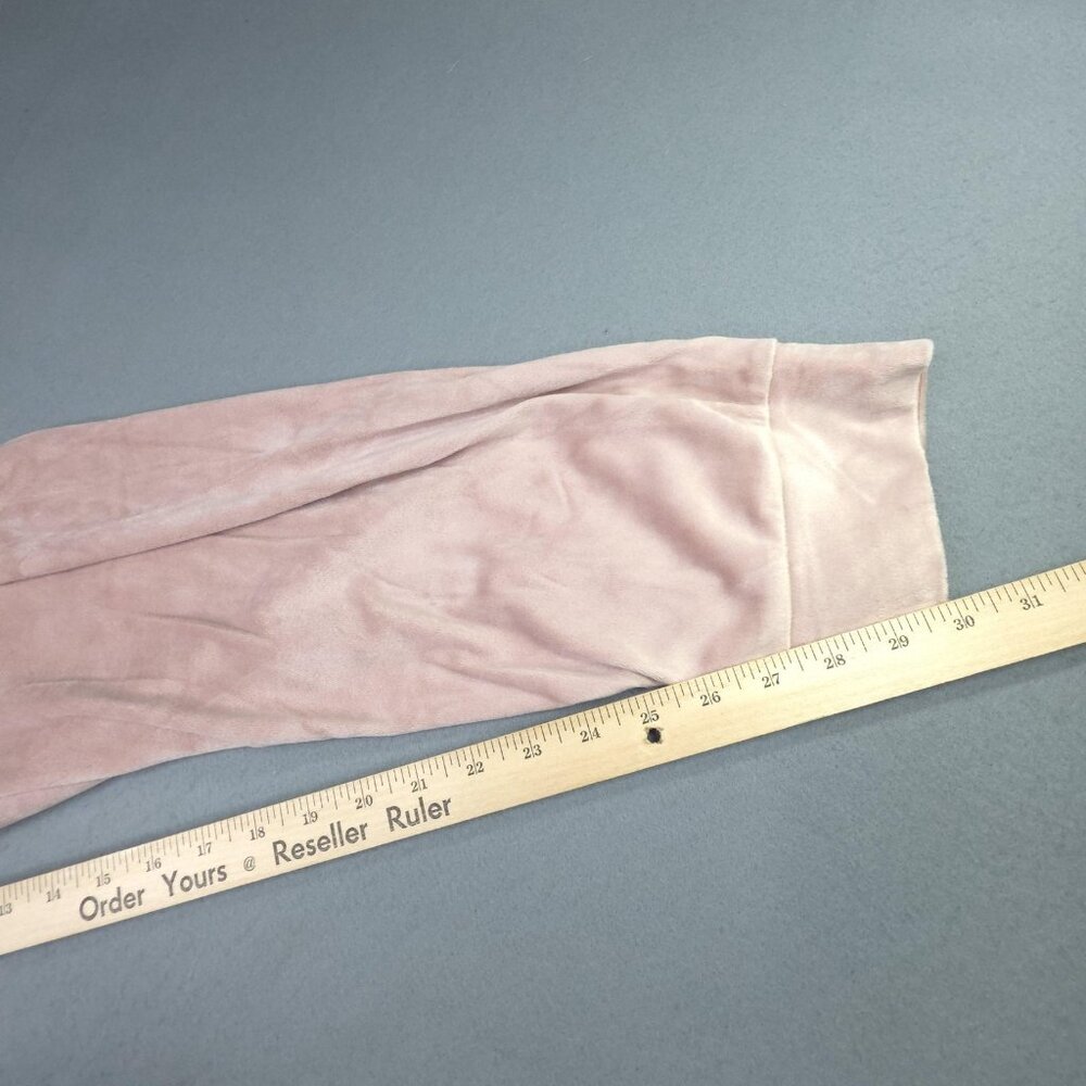 Juicy Couture Sleepwear Pants Womens Large Pink Velour Juicy Rhinestone Lounge - Picture 11 of 12